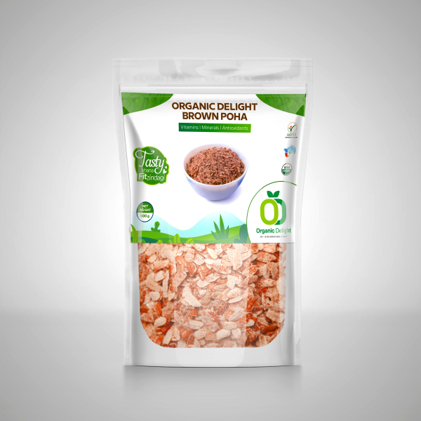 Organic Brown Poha organic brown rice poha