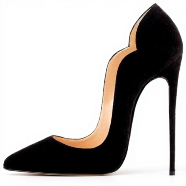 EDEFS Scarpe Donna Tacco 12 CM Pelle Sintetica Nero