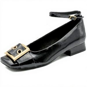 Ballerine Jeffrey Campbell Nero Pelle Fibbia Donna Scarpe