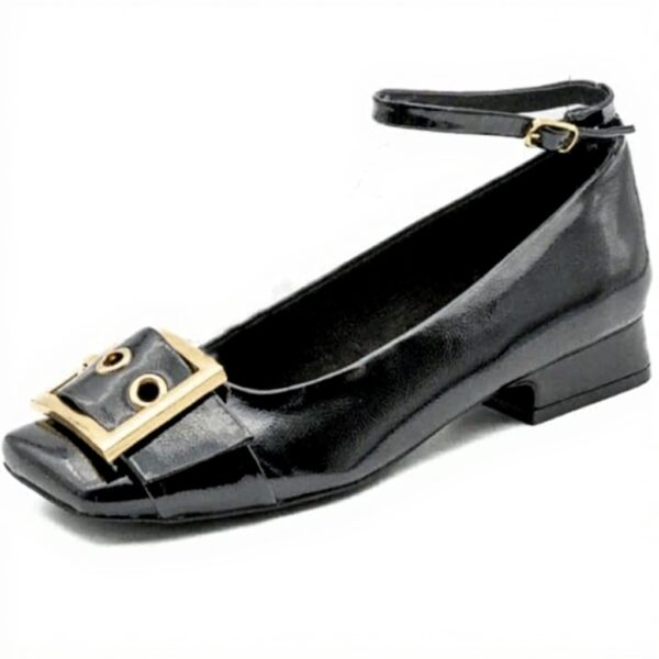 Ballerine Jeffrey Campbell Nero Pelle Fibbia Donna Scarpe