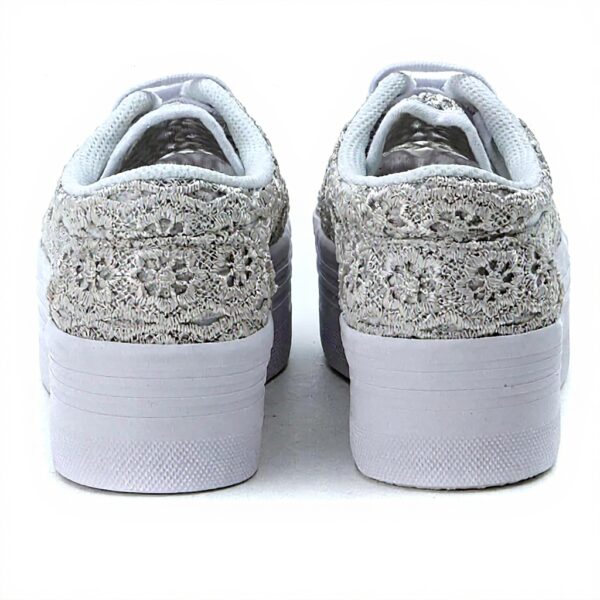 Sneaker Jeffrey Campbell Zomg Lace Panna Tela Plateau Donna
