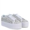 Sneaker Jeffrey Campbell Zomg Lace Panna Tela Plateau Donna