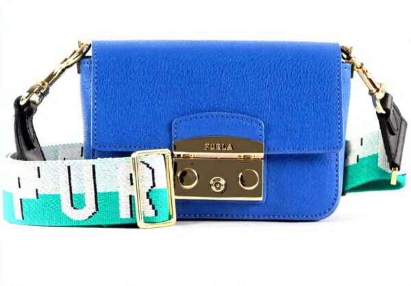 Furla Metropolis Mini Crossbody Webbin Onda + Minty Emerald
