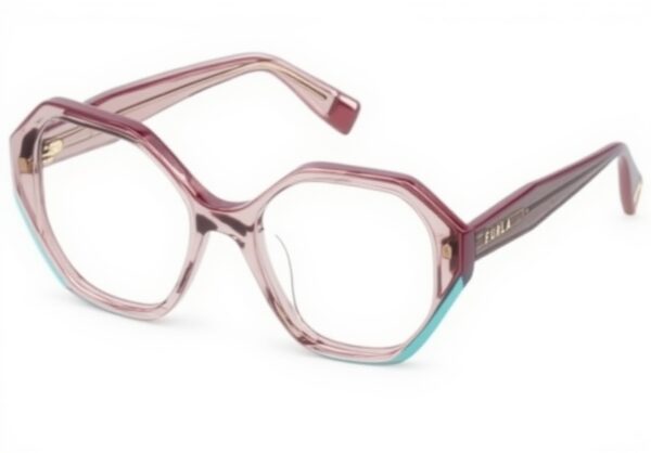 Furla Occhiali Donna, montatura acetato trasparente marrone