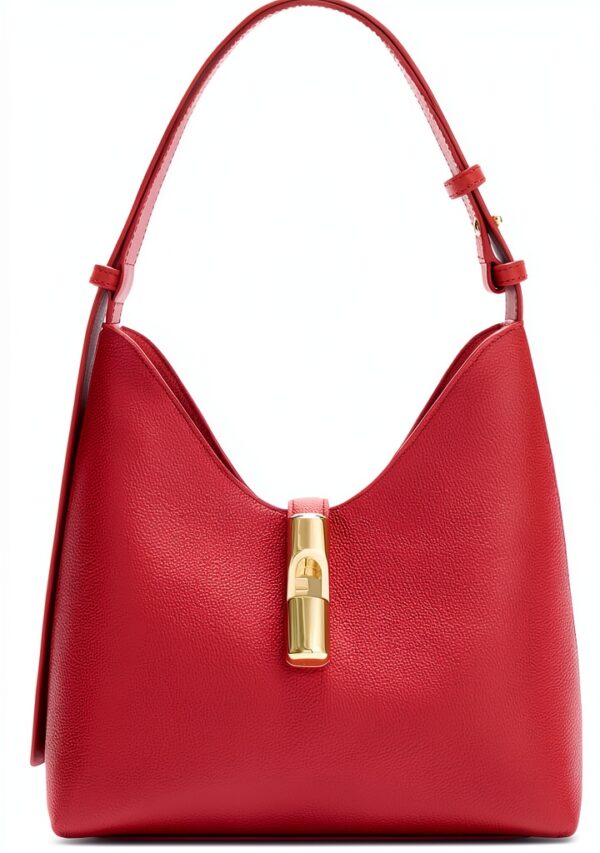 Borsa a spalla Furla Goccia rosso donna pelle italiana