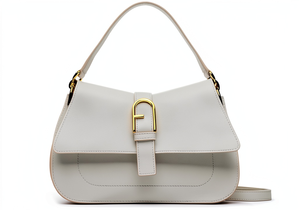 'Borsa FURLA Flow M Top Handle Donna in uso con outfit elegante'
