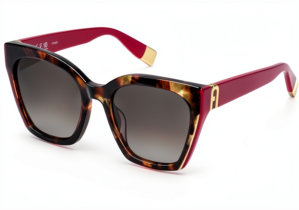 Occhiali da sole FURLA su sfondo neutro che mostra design e colore