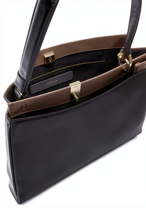Borsa Furla Donna pelle chiusura spina maniglia oro-2