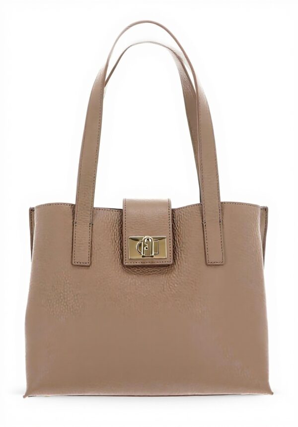 Furla Tote Borse Donna Pelle Morbida Greige 28 cm