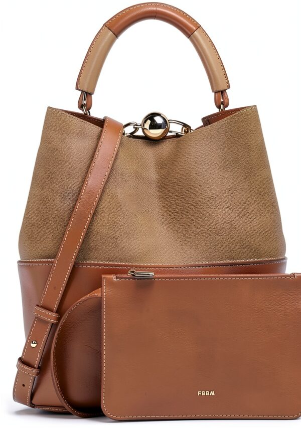 Borsa a spalla Furla Secchiello Sfera pelle cognac donna